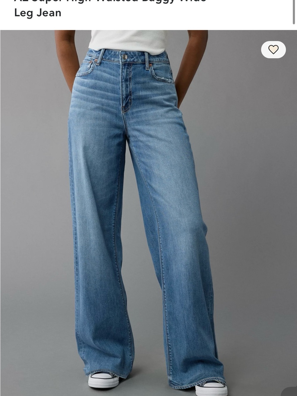 American Eagle Dreamy Drape High Waisted Baggy Wide Leg Jean